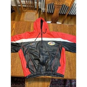 NASCAR Racing Jacket Full Zip Essex Men’s XXL Hood Black/Red/White